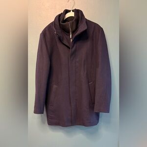 Cardinal of Canada Men's Navy Wool-Blend Car Coat Quiet Luxury Business Office M